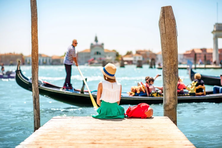Venice Italy with gondola